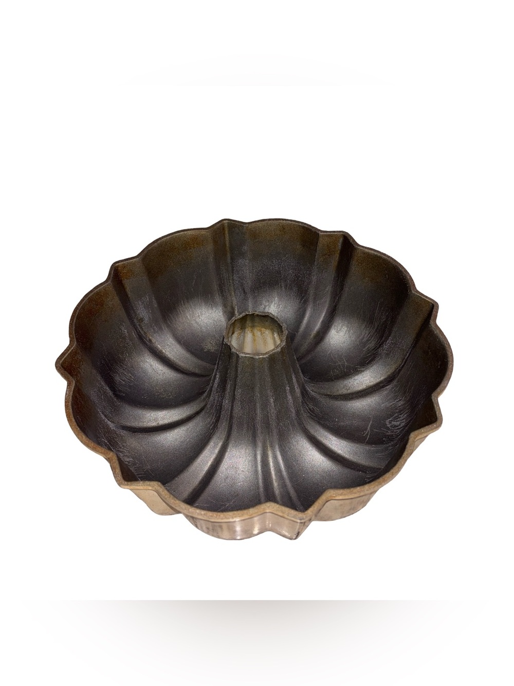Vintage Nordic Ware Bundt Fluted Tube Pan Cream Cast Aluminum Cake Mold USA Made
